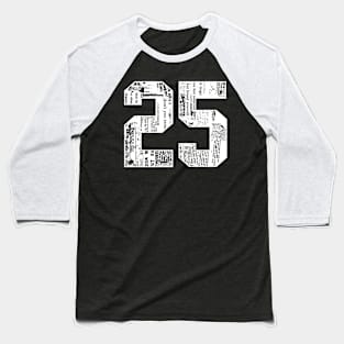 25 number abstract Baseball T-Shirt